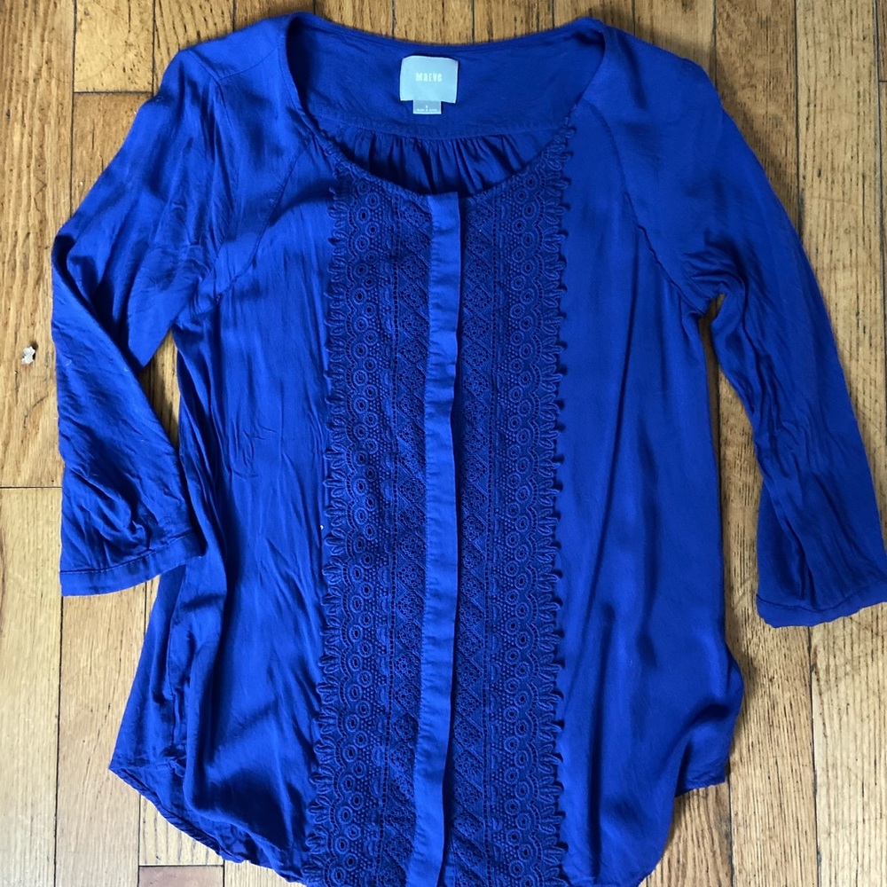 Anthropologie Maeve blue top